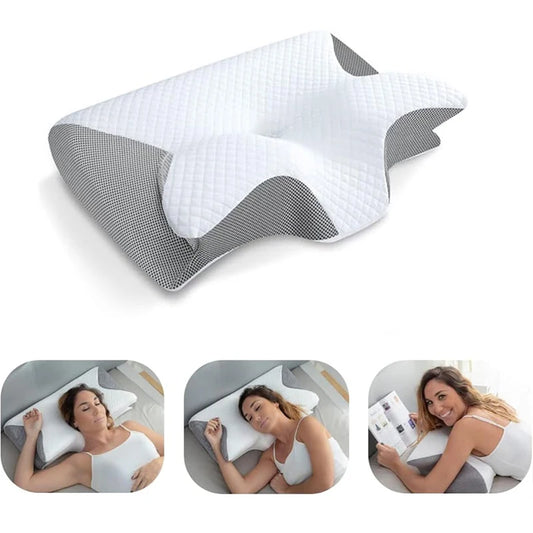 Memory Foam Cervical Pillow, Ergonomic Contour Orthopedic Pillow 3 sizes