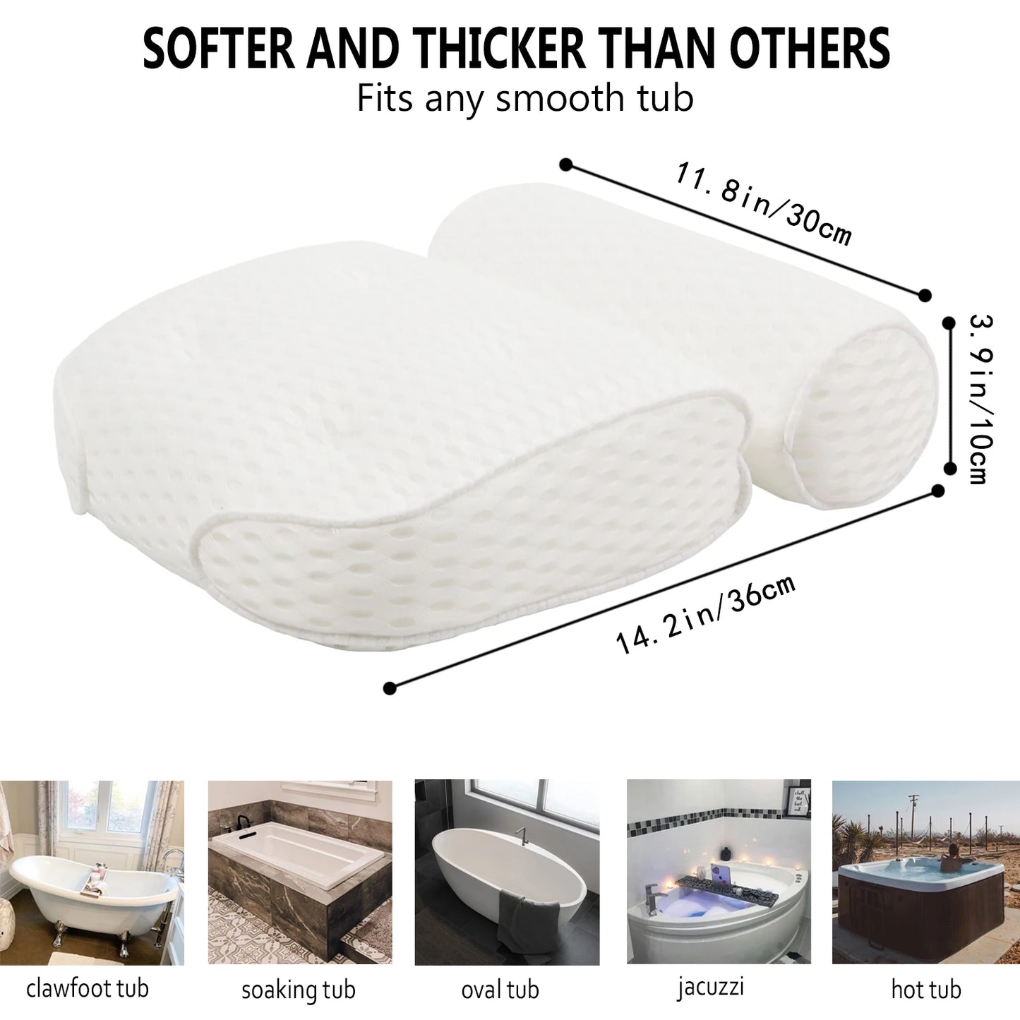 Luxury Spa Bathtub Pillow for Ultimate Comfort