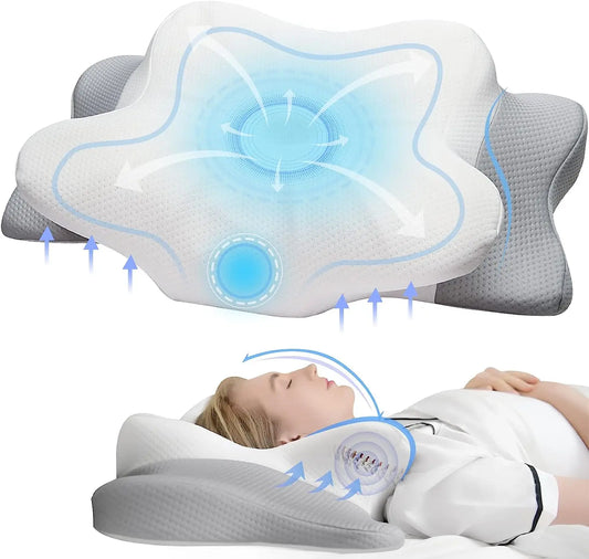 Butterfly Memory Foam Ergonomic Pillow For Neck And Shoulder Pain - Odorless